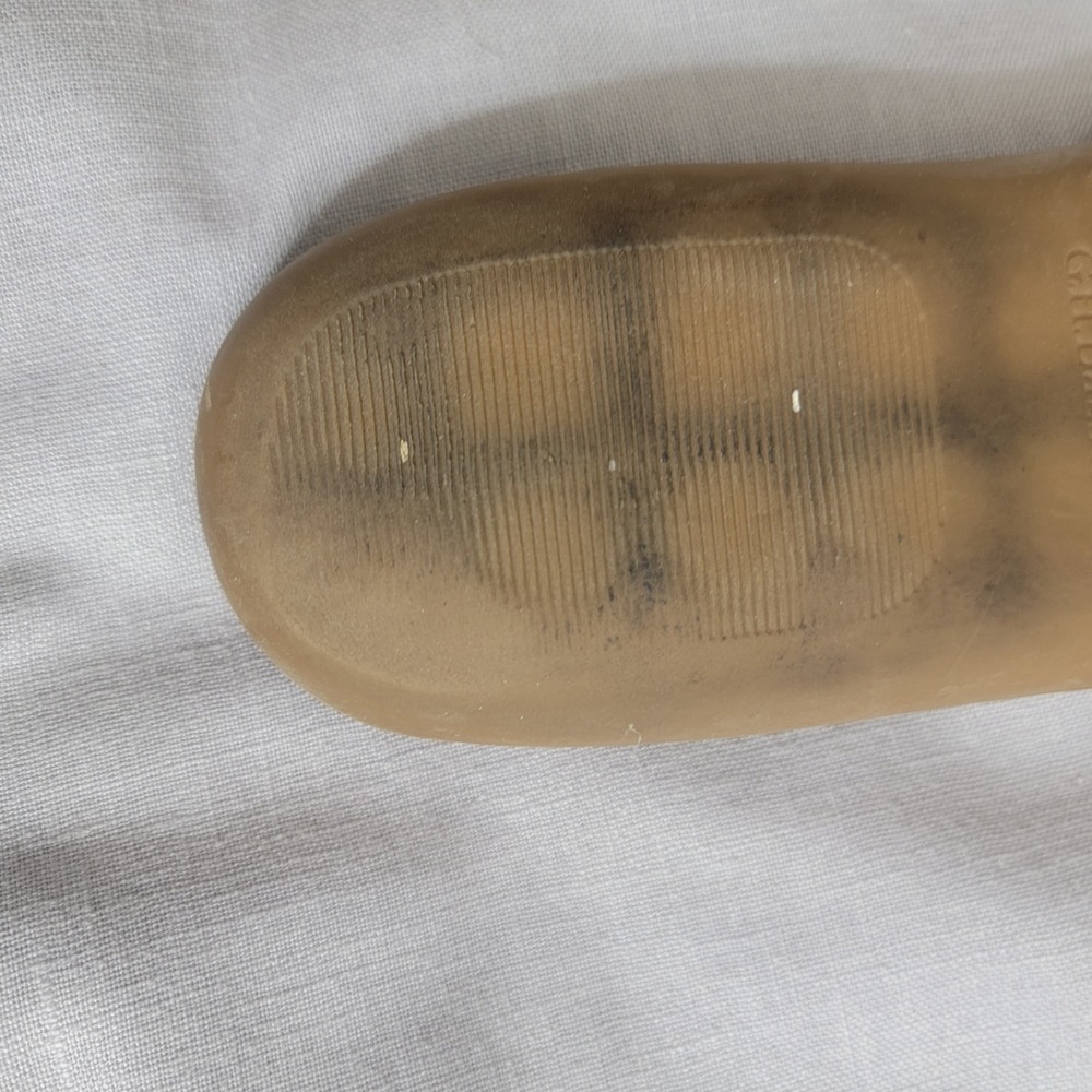 G.H. Bass Sunjuns Sharon Gold Silver Slide Thong Flip Flop Sandals sz 9M - Picture 14 of 15